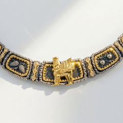 Erebuni Aged Silver Gold Diamond Choker