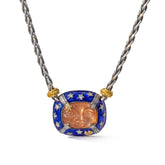 Man on the Moon Peach Moonstone Pendant