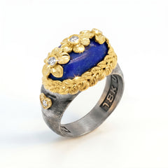 Beginnings Lapis Lazuli Floral Ring