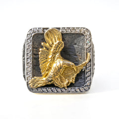 God Bless America Eagle Patriotic Ring
