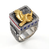 God Bless America Eagle Patriotic Ring