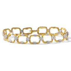 Enchanted Garden Yellow Gold Diamond Link Bracelet