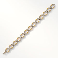 Enchanted Garden Diamond Square Link Bracelet
