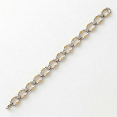 Enchanted Garden Diamond Square Link Bracelet