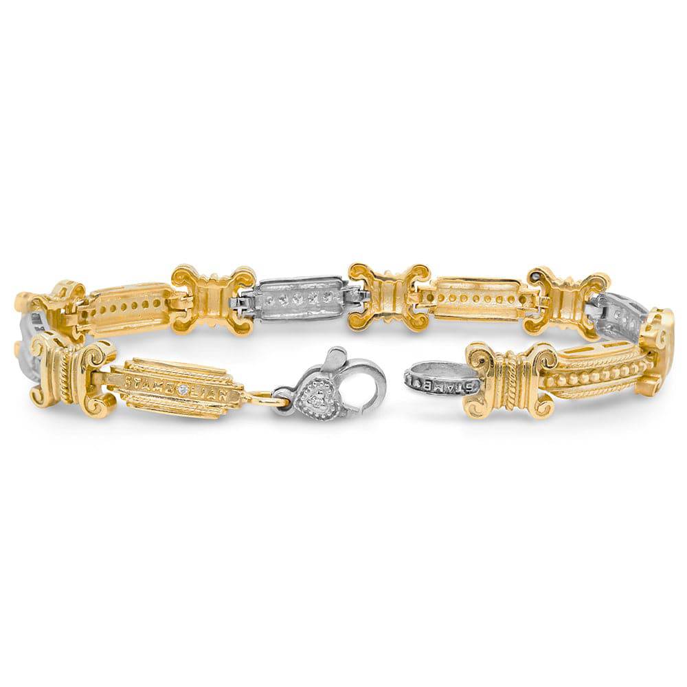 18K TWO-TONE GOLD AND DIAMOND BRACELET - Stambolian | House of Jewels