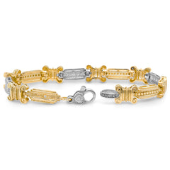 18K TWO-TONE GOLD AND DIAMOND BRACELET