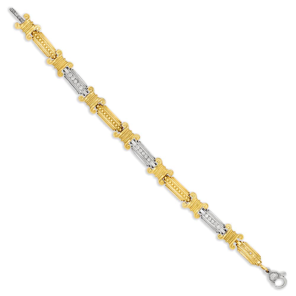18K TWO-TONE GOLD AND DIAMOND BRACELET - Stambolian | House of Jewels