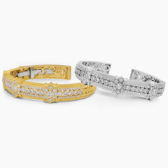 PASSION 18K WHITE GOLD AND DIAMOND BANGLE BRACELET