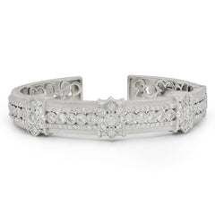 PASSION 18K WHITE GOLD AND DIAMOND BANGLE BRACELET