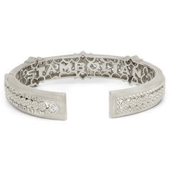 PASSION 18K WHITE GOLD AND DIAMOND BANGLE BRACELET