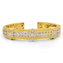 PASSION 18K GOLD AND DIAMOND BANGLE BRACELET