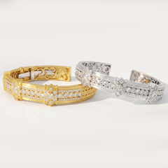 Passion 18K Gold Diamond Filigree Bangle