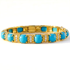 Happiness Sleeping Beauty Turquoise Diamond Bangle