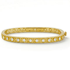 Happiness Bezel Set Diamond Gold Bangle