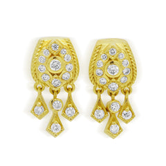 KARIZMA 18K GOLD DIAMONDS DANGLING EARRINGS