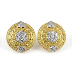 Everything Hearts Gold Diamond Disc Earrings
