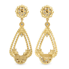 HAPPINESS 18K TWO-TONE GOLD DIAMOND DROP EARRINGS