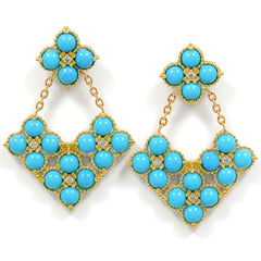 Sleeping Beauty Turquoise Double Drop Earrings