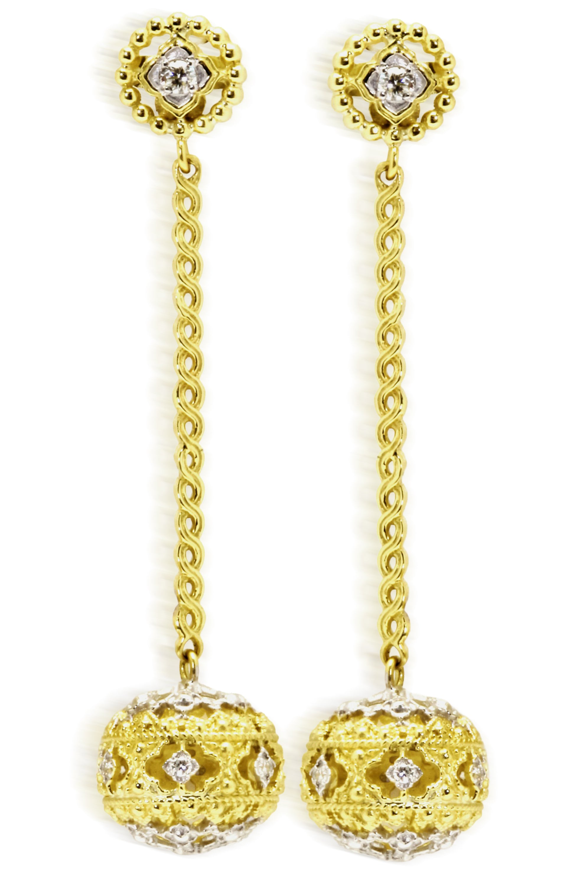 PASSION 18K GOLD AND DIAMOND LARGE DROP EARRINGS - Stambolian | House of Jewels