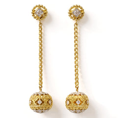 Passion Filigree Diamond Drop Earrings