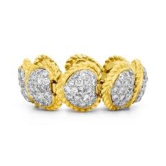 EVERYTHING HEARTS 18K GOLD AND DIAMOND FLEXIBLE BAND RING