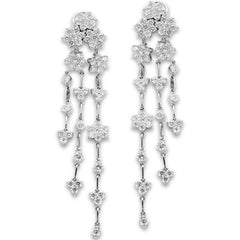 DIAMOND FANTASIES 18K WHITE GOLD SMALL CHANDELIER EARRINGS