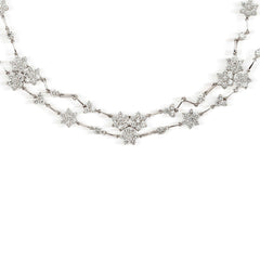 DIAMOND FANTASIES DIAMOND CLUSTER CHOKER LINK NECKLACE
