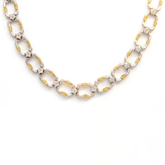 Enchanted Garden Diamond Square Link Necklace
