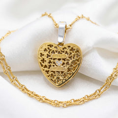 Everything Hearts 18K Two Tone Gold Large Diamond Heart Enhancer