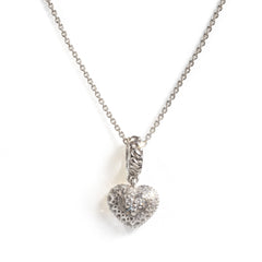Everything Hearts 18K White Gold Diamond Heart Charm Pendant