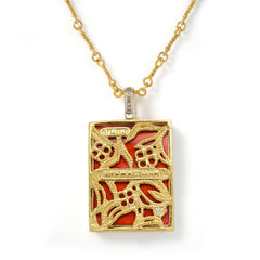 Colors of Life Cobalt Enamel Floral Pendant