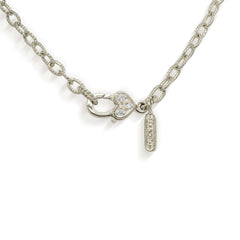 PASSION 18K WHITE GOLD AND DIAMONDS BAR PENDANT NECKLACE