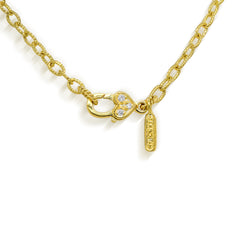 PASSION 18K GOLD AND DIAMONDS BAR PENDANT NECKLACE
