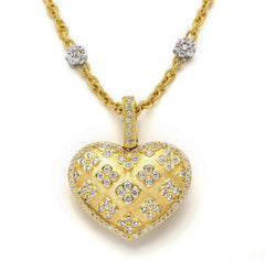 PASSION 18K GOLD AND DIAMOND LARGE HEART ENHANCER PENDANT