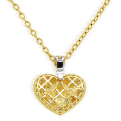 PASSION 18K GOLD AND DIAMOND SMALL HEART ENHANCER PENDANT