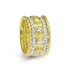 DESIRE 18K GOLD AND DIAMOND CIGAR BAND RING
