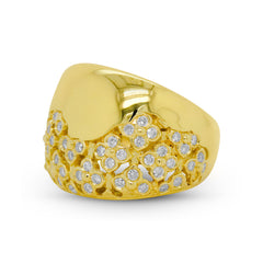 SECRET GARDEN 18K GOLD AND DIAMOND FLOWERS RING