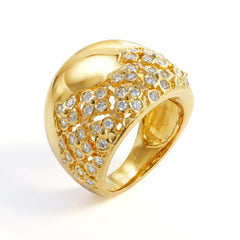 Secret Garden Diamond Flower Dome Ring