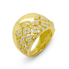 SECRET GARDEN 18K GOLD AND DIAMOND FLOWERS RING