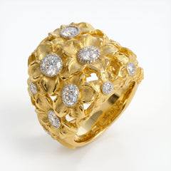 Mayflower Diamond Floral Dome Ring