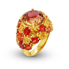 COLOR CHANGING TOURMALINE MULTI COLOR SAPPHIRE RING