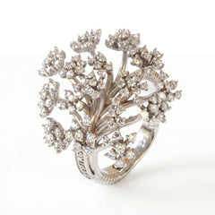 Diamond Fantasies White Gold Tree Ring