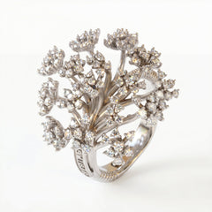 Diamond Fantasies White Gold Tree Ring