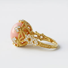 Colors of Passion Pink Opal Diamond Ring