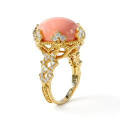 Colors of Passion Pink Opal Diamond Ring