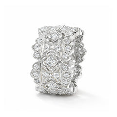 PASSION 18K WHITE GOLD DIAMOND BAND RING