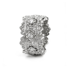 PASSION 18K WHITE GOLD DIAMOND BAND RING