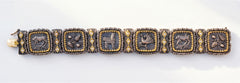 Erebuni Aged Silver Gold Diamond Bracelet