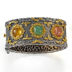 Hayastan Armenian Chalcedony and Diamond Cuff