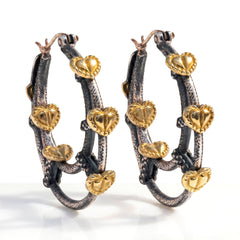 Circle of Love Inside Out Heart Hoops